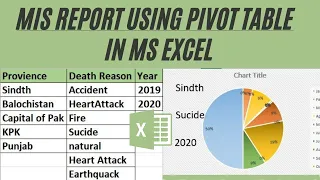 How to generate a MIS report in Excel using Pivot Table || Create MIS Report in Pivot Table