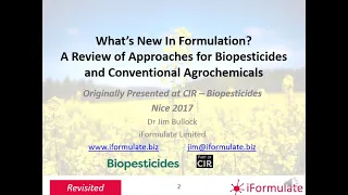 iFormulate Revisited - Whats New In Agrochemical Formulation?