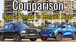 Renault Kiger vs Hundai Venue Comparison | renault kiger or hundai venue | venue vs Kiger | kiger