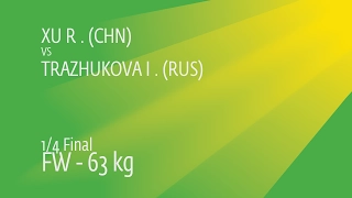 1/4 FW - 63 kg: I. TRAZHUKOVA (RUS) df. R. XU (CHN), 5-4