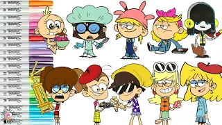 The Loud House Coloring Book Pages All 10 Loud Sisters Lily Lisa Lana Lola Lucy Lynn Luan Luna Leni