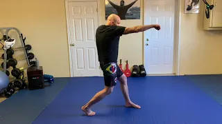 Using a right straight to left hook counter