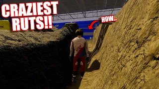 THE BEST TERRAIN DEFORMATION IN A MOTOCROSS GAME? (Crazy Ruts!)