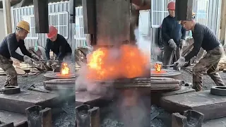 Punch Forging Process with Machinery Sounds | Art of Forging