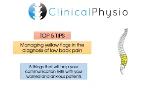 Top 5 tips: Yellow flags in low back pain diagnosis | Clinical Physio