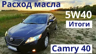 Моя борьба с жором масла. Финал. Итоги перехода на 5W40. Toyota Camry 40. Двигатель 2AZ-FE