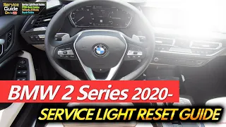 BMW 2 series 2020 2021 - Service Light Reset / Oil light / Service options