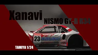 Building a Xanavi NISMO GT-R R34  TAMIYA 1/24 P01 Body and Decal