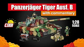 German heavy tank destroyer in 1:28 scale from bricks - Panzerjäger Tiger Ausf. B - Limited Edition