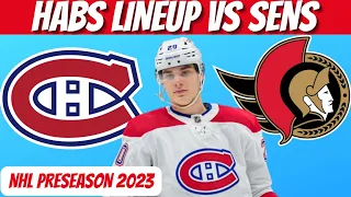 HABS PROJECTED LINEUP VS SENS | Habs Preseason Talk & Preview