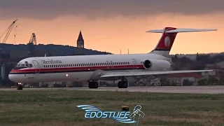 Friendly Meridiana Pilot & Awesome MD-82 Takeoff from Split Airport LDSP/SPU