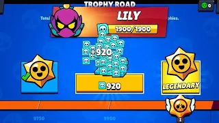 WOOW!!LILY NEW BRAWLER!!🔥 LEGENDARY NEW GIFTS!! 10,000 TROPHY ROAD! BRAWL STARS UPDATE!!