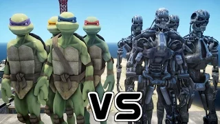 TEENAGE MUTANT NINJA TURTLES VS TERMINATOR ARMY