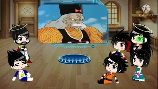 Rey vegeta + los padres de Goku reaccionan a ....