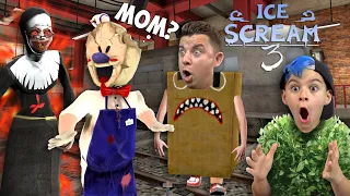 THE EVIL NUN IS RODS MOM?! Ice Scream 3 Horror Game Secrets