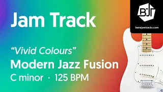 Modern Jazz Fusion Jam Track in C minor "Vivid Colours" - BJT #101