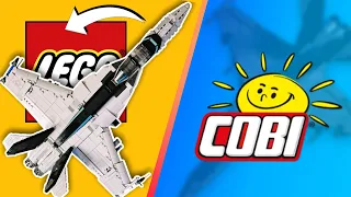 LEGO VS COBI | Which is BETTER? | F/A-18E Maverick | Brick Veteran Custom Military LEGO Fighter Jet