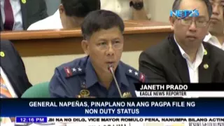 Napeñas plans to file non-duty status