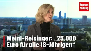 NEOS-Chefin Meinl-Reisinger: „25.000 € für alle 18-Jährigen“ | krone.tv NACHGEFRAGT