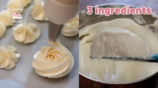 Simplest Basic Buttercream Frosting :: Korean Simple Buttercream :: not sweet