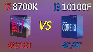 (Big difference) - i3 10100F vs i7 8700K - benchmark and test in 7 games Hight setting