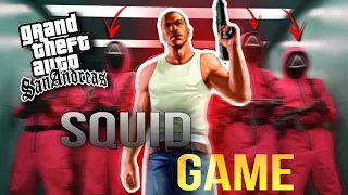 CJ Fights Squid Game Soldiers!! | Gta San Andreas Mods #1