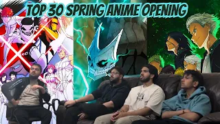 SPRING IS COOKING!!!! | Reacting To Kumas Top 30 Spring Anime Openings | TMC