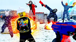 Nerf War / Paintball Battle 2 (Nerf First Person Shooter) / NERF KILLER CLOWN ATTACK