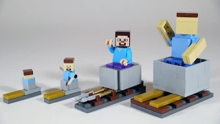 How To Build LEGO Minecraft Minecart & Rails