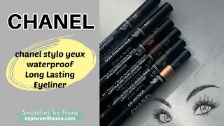 CHANEL Stylo Yeux Waterproof long lasting eyeliner swatches Shades 20, 944, 955, 36, 56, 48