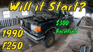 Will it Start?  1990 Ford F250 Sitting in a Barn