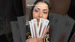 Swatching the new elf cream glide lip liners #elfcosmetics