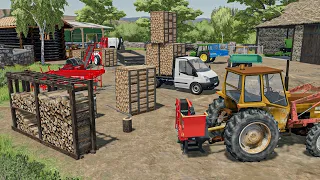Making Firewood with old tractors and equipment for winter | Farming Simulator 22