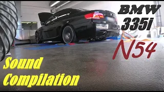 BMW 335i N54 Sound Compilation LOUD Exhaust // Eisenmann Race & Downpipes