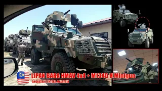 High Mobility Armoured Vehicle 4x4 HMAV Lipan Bara Malaysia Dengan M134D-H Gatling Gun