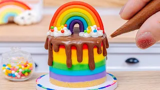 Amazing Rainbow Cake 🌈 Yummy Miniature Rainbow Chocolate Cake Decorating Ideas