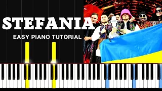 Kalush Orchestra - Stefania (СТЕФАНІЯ)  Ukraine Eurovision 2022  EASY Piano Tutorial