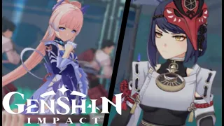 Kujou Sara And Kokomi Peace Signing Cutscene | Kokomi Full Story Quest- Genshin Impact Inazuma 2.1