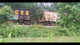 CSX L674 Mixed Freight train. Leads to Century Florida with Nice K5HL