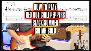 How to play Black Summer Guitar Solo Tutorial Lesson with tabs