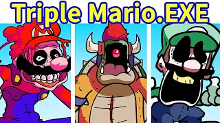 Friday Night Funkin': Mario.EXE's Triple Trouble [Mario.EXE Characters Cover]   [FNF Mod/Sonic.EXE]