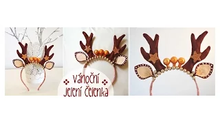 Vánoční jelení čelenka/ Diy Deer christmas headband