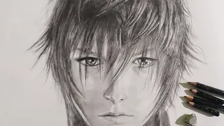 Drawing Final Fantasy XV : Noctis | Speed drawing | sketchkar