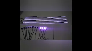 18 in 1 RGB LED Car Ambient Decoration Atmosphere Light Interior Acrylic Strip Light By App Control