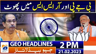 Geo Headlines Today 2 PM | Split in BJP and RSS | 21st February 2023