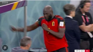 Belgium forward Romelu Lukaku destroyed the dugout with one punch after his LOSS VS Croatia