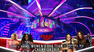 WWE RAW May 3 2021 - 5/3/21 Lana & Naomi vs Shayna Baszler & Nia Jax - Women’s Tag Team Titles Match