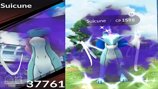 Finally I Got✨Shiny Shadow Suicune Raid in #pokemongo