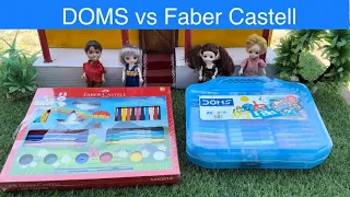 Doms vs Faber castell -pencil set #classicminifood #chuttibomma #doms #fabercastell