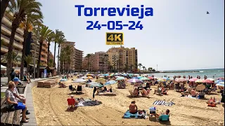 [4K] Torrevieja, Costa Blanca, Spain⎮Friday Morning Walking Tour to the Promenade & Beach 🇪🇸